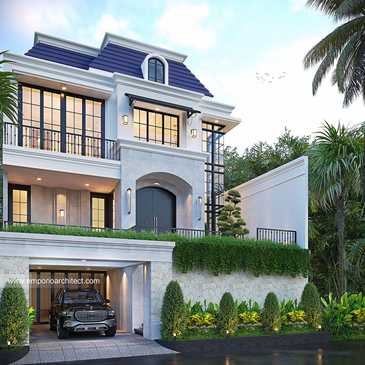 Image Mrs. VT 1656 Mediterranean Classic House 3 Floors Design - Surabaya