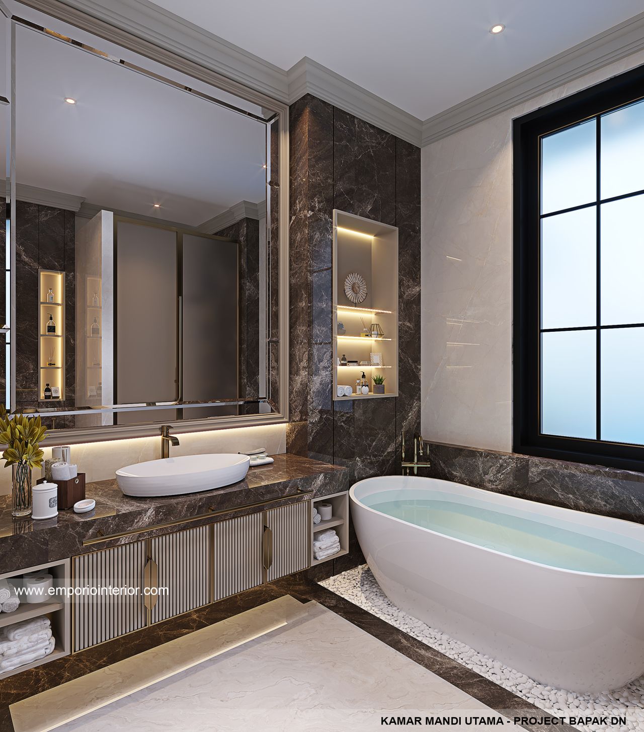 Mr. DN 1557 Classic House 3 Floors Design - Bogor 44540 - Bathroom Design