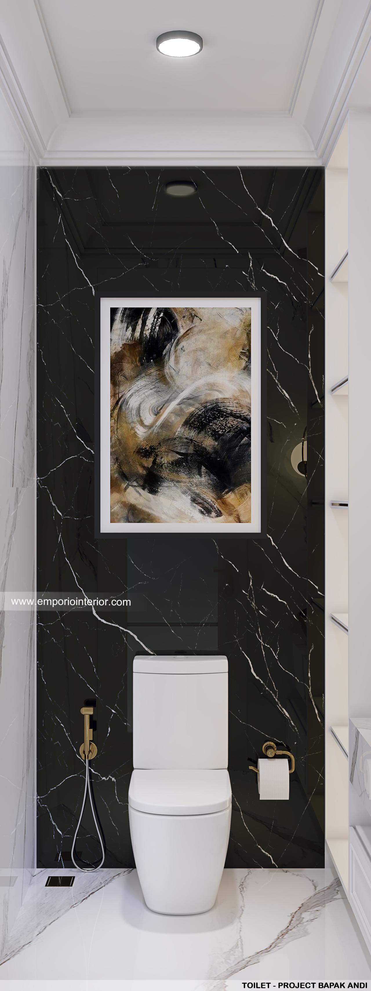 Desain Toilet Rumah Klasik 3 Lantai Bapak Andi di Batam 24394 Desain