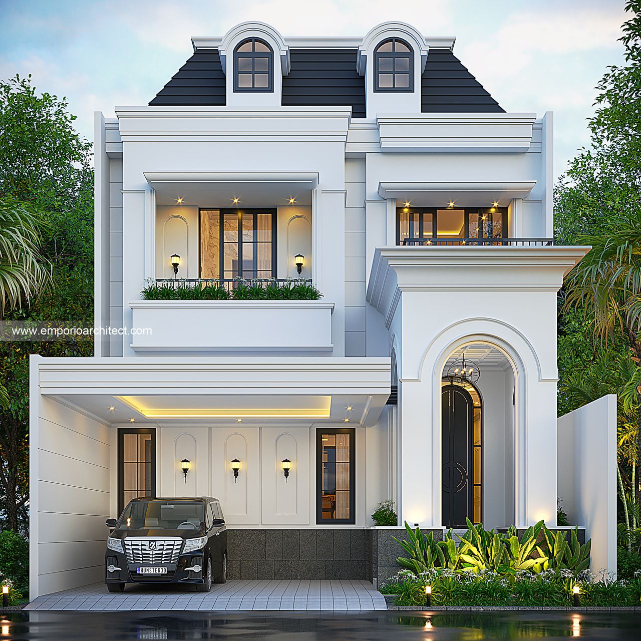 Image Mrs. HNN 1727 Classic House 3 Floors Design - Tangerang