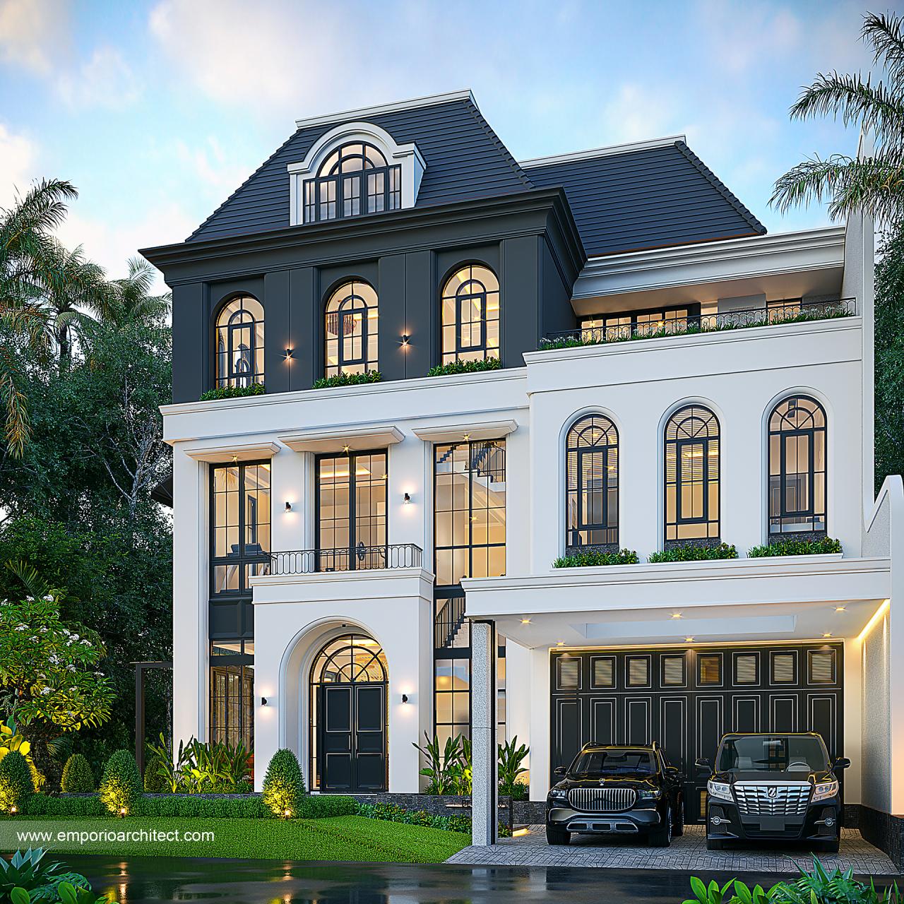 Image Mr. KLL 1493 Mediterranean Classic House 3 Floors Design - Jakarta