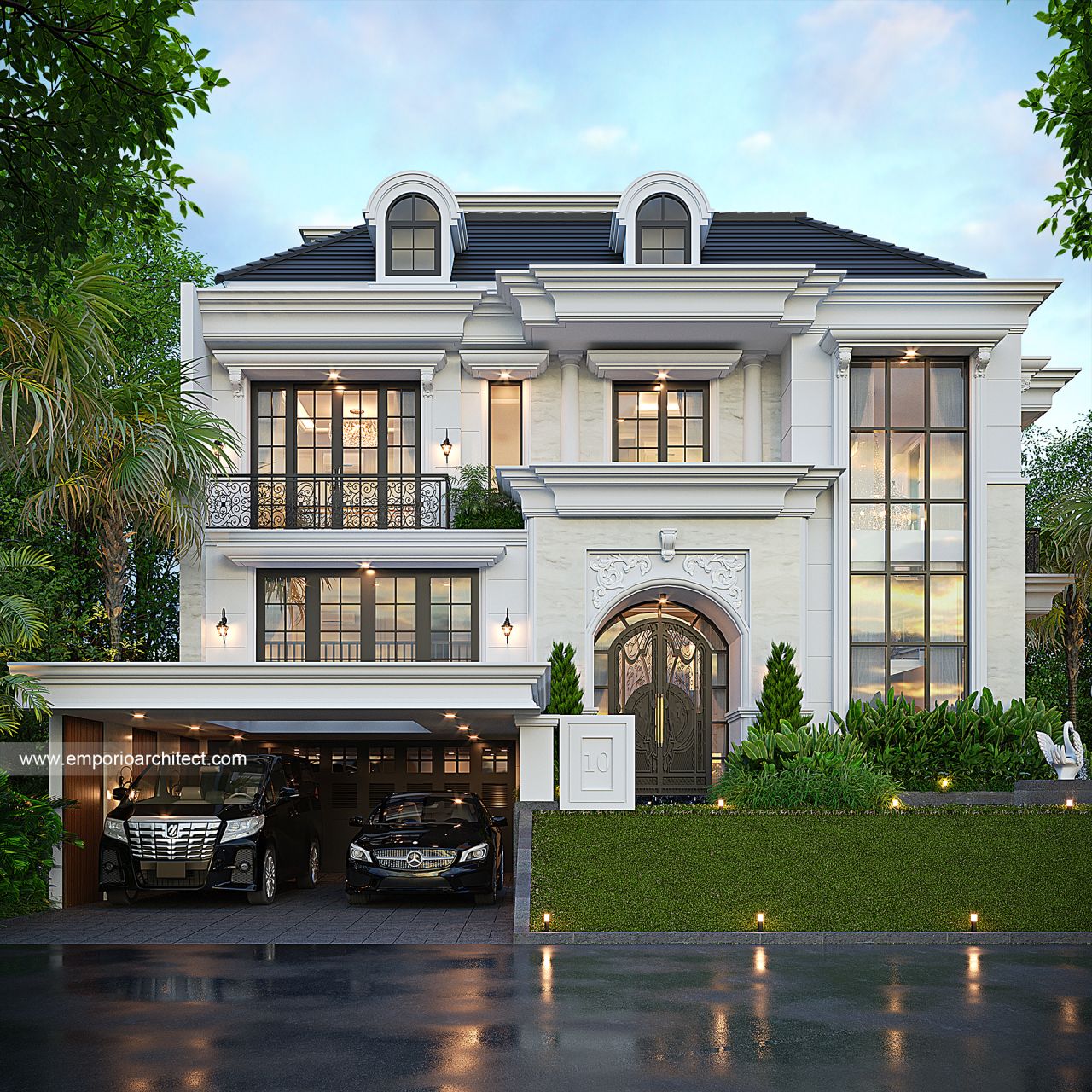 Image Mr. DD 1796 Mediterranean Classic House 3 Floors Design - Palembang