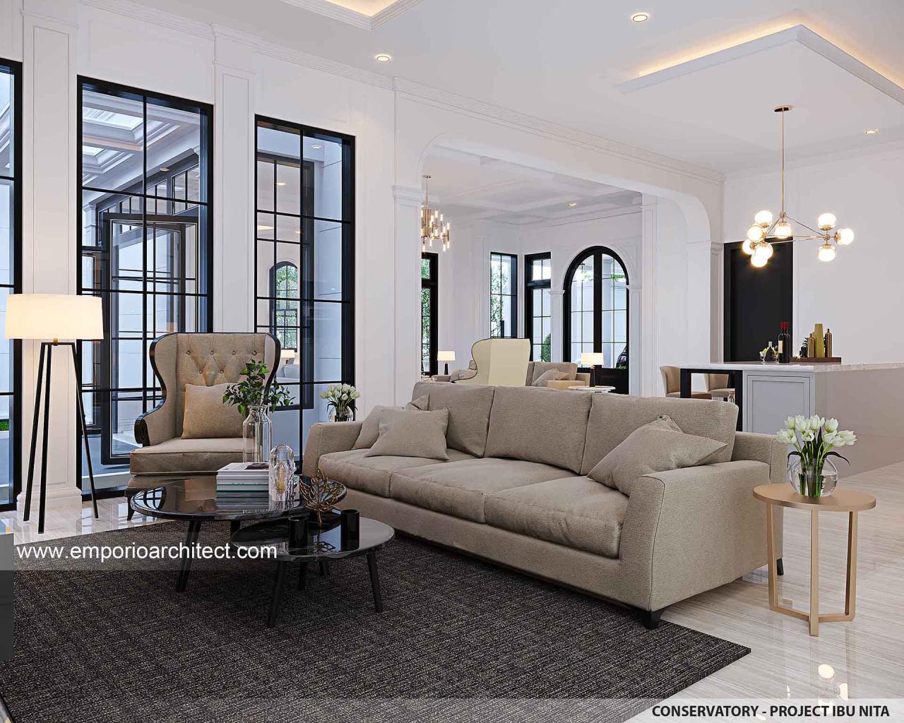 Mrs. NTA 1334 Classic European House 2 Floors Design - Cinere, Depok ...