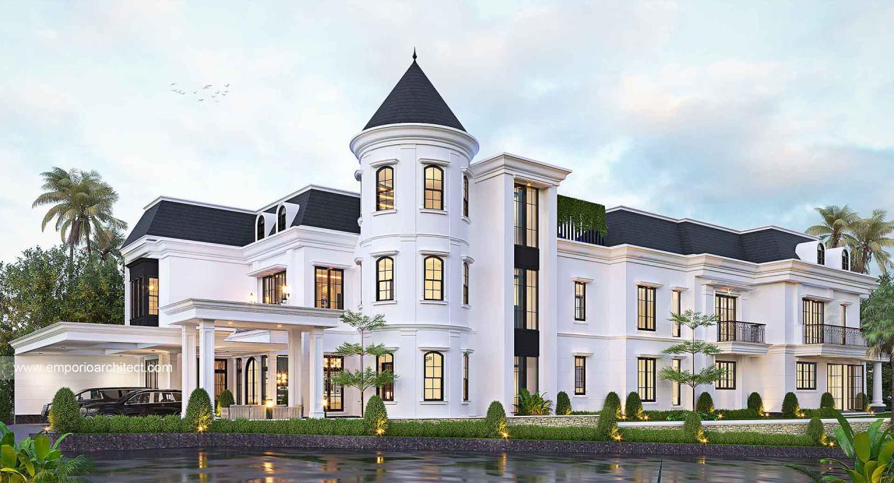 Mrs Nta 1334 Classic European House 2 Floors Design Cinere Depok