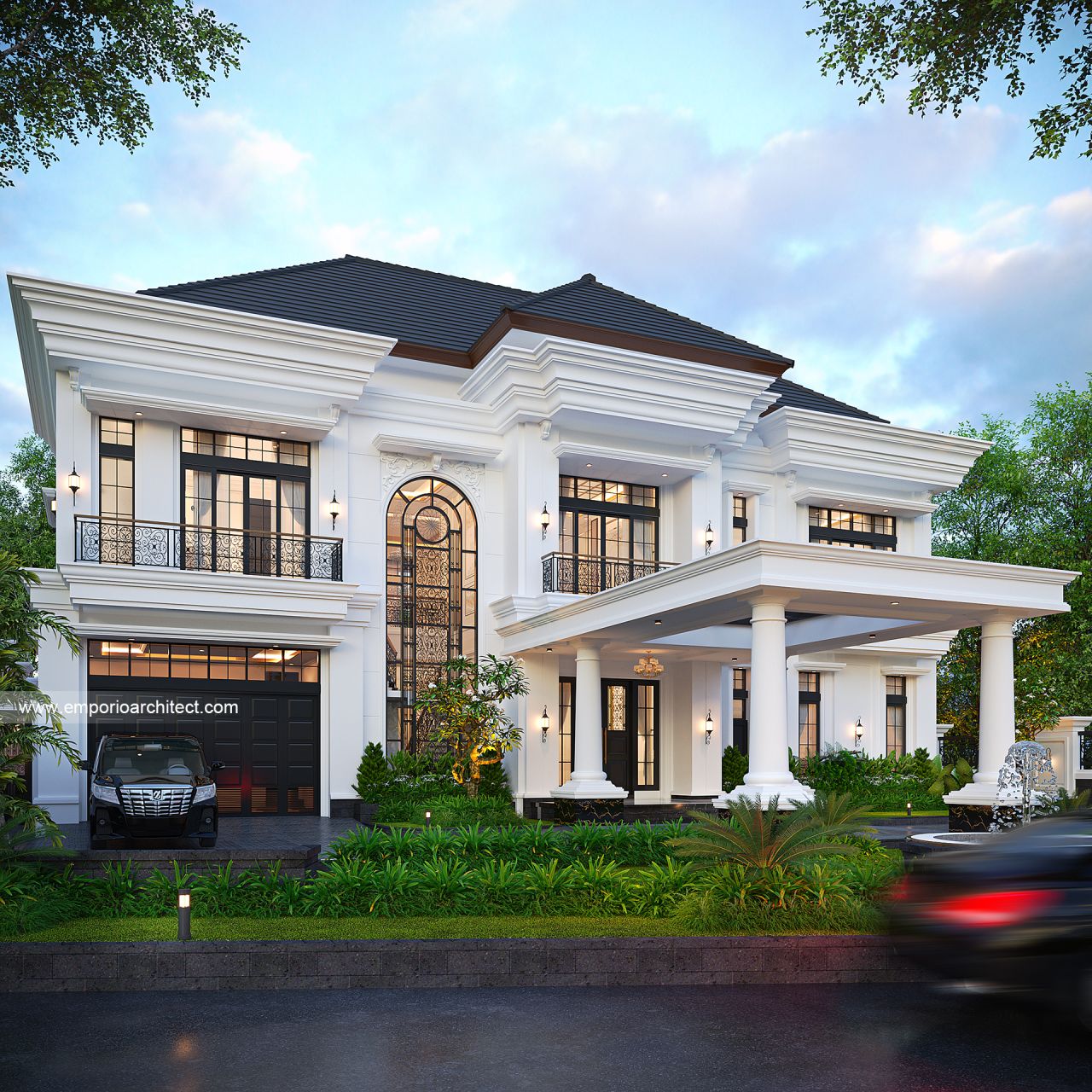 Image Mr. AR Classic Mediterranean House 2 Floors Design - Madura