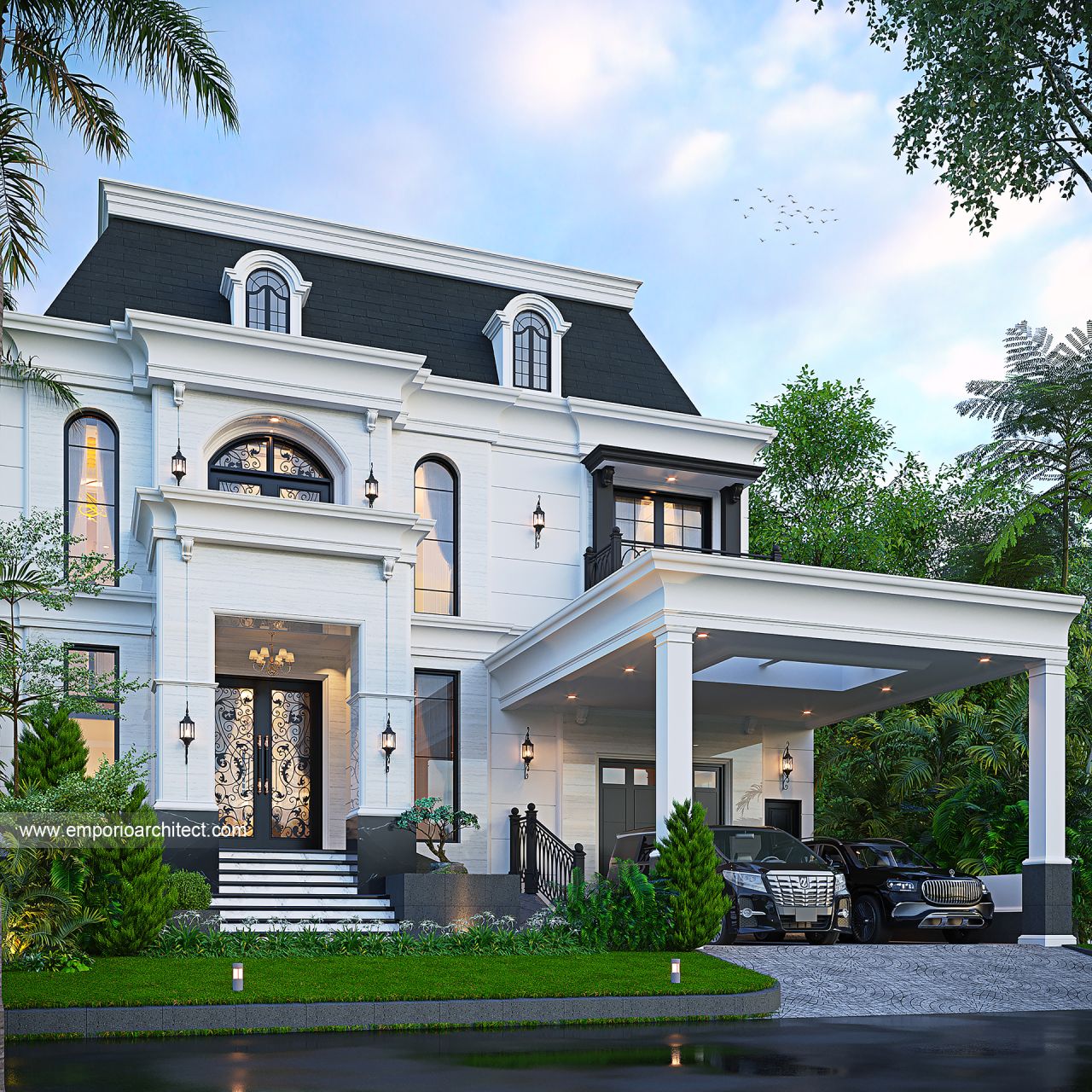 Image Mrs. MRR 2171 Mediterranean Classic House 2 Floors Design - Bandung