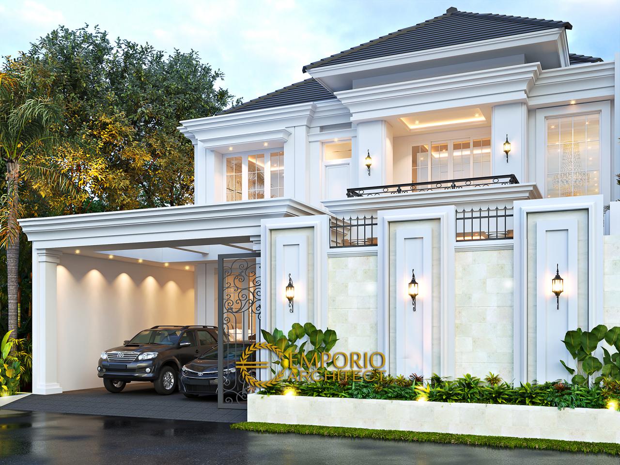 Desain Rumah Klasik Modern 2 Lantai Bapak Deni di Blitar, Jawa Timur