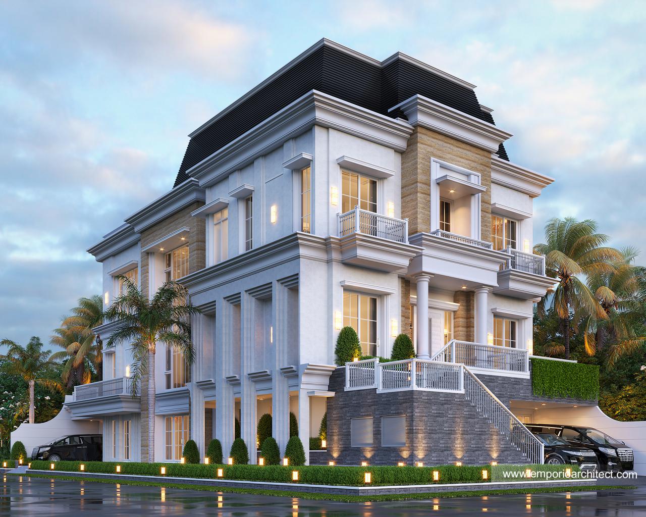 Mr. Anthony Classic Modern House 3.5 Floors Design - Jakarta