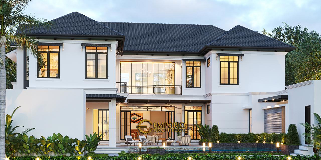 Desain Tampak Belakang Rumah Mediteran 2 Lantai Ibu Patricia di Bogor, Jawa Barat 6