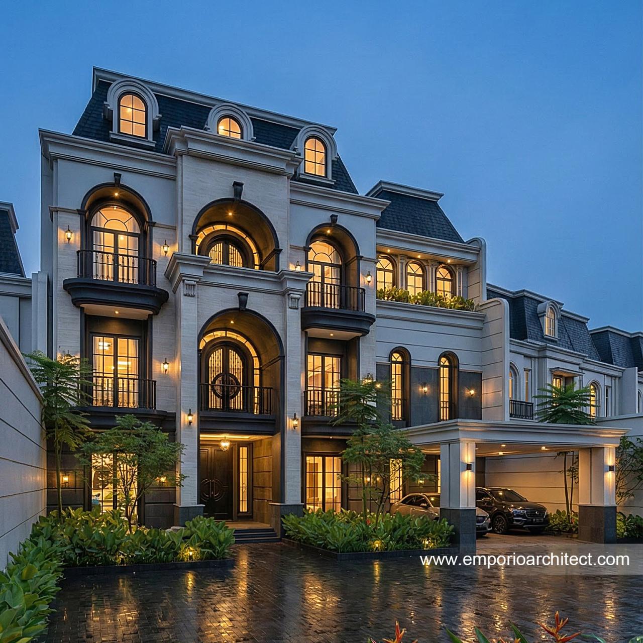 Image Mrs. MRN 2250 Mediterranean House 3 Floors Design - Banjarmasin