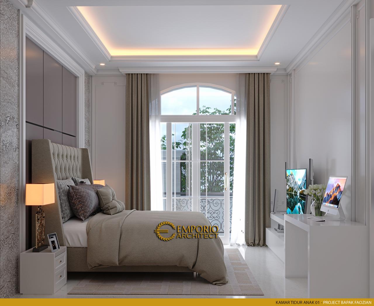 Desain Kamar Tidur Anak 1 Rumah Classic 2 Lantai Bapak Faozian di Bandung, Jawa Barat 9