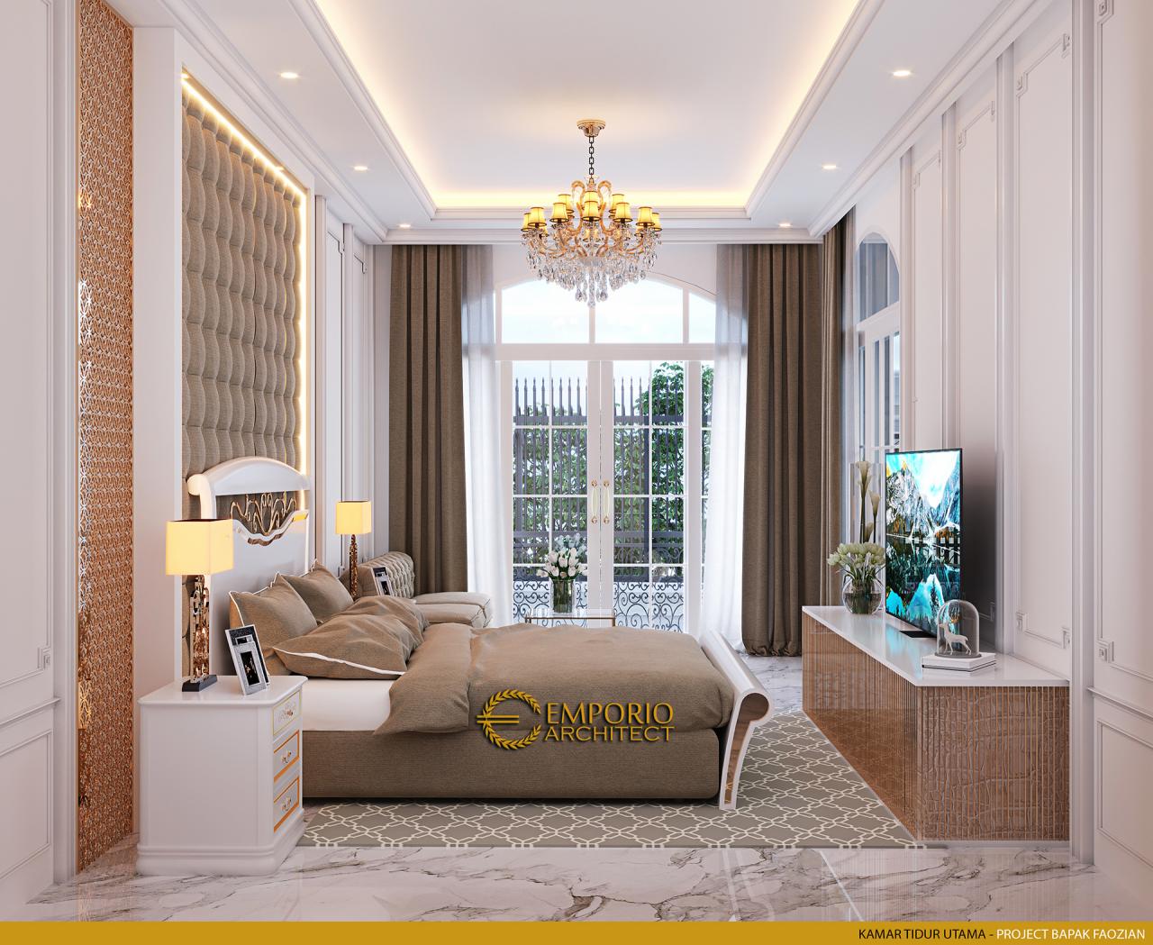 Desain Kamar Tidur Utama Rumah Classic 2 Lantai Bapak Faozian di Bandung, Jawa Barat 10