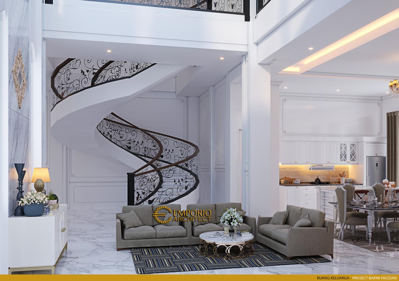 Desain Ruang Keluarga Rumah Classic 2 Lantai Bapak Faozian di Bandung, Jawa Barat 4