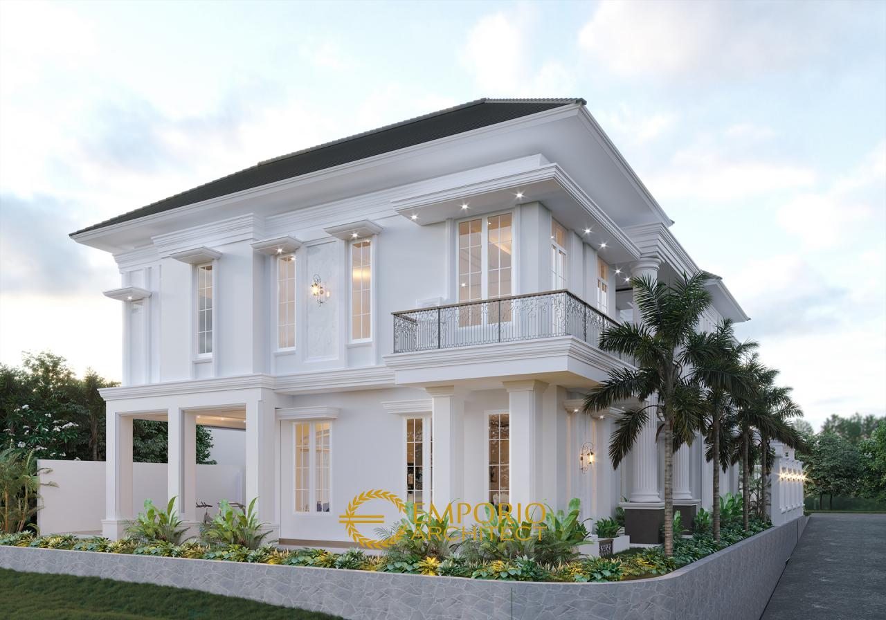Desain Tampak Samping Rumah Mediteran 2 Lantai Bapak Datuk Sabri di Malaysia 2