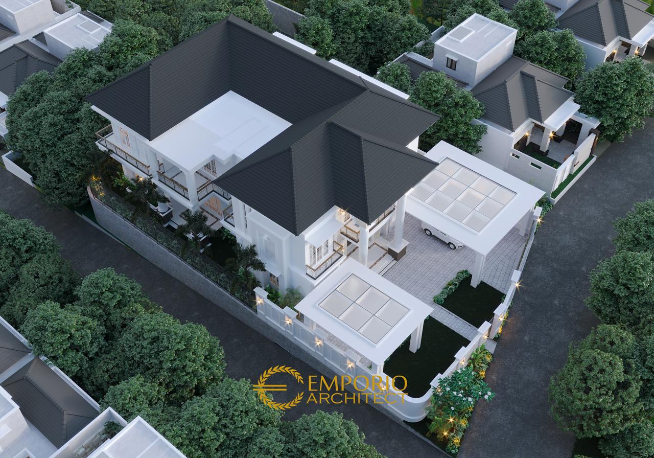 Desain Tampak Mata Burung Depan Rumah Mediteran 2 Lantai Bapak Datuk Sabri di Malaysia 4