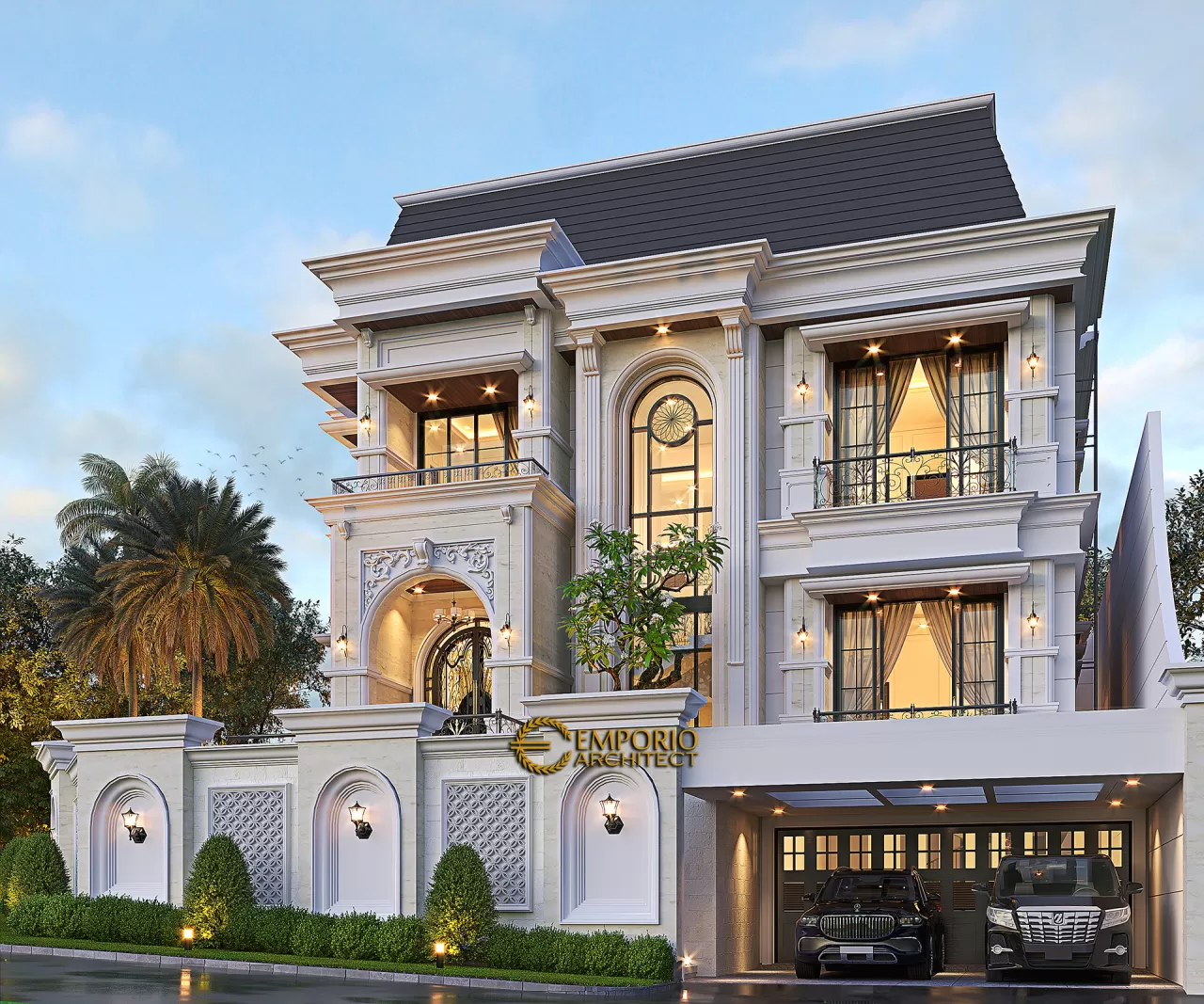 Desain Rumah Mediteran 2.5 Lantai Bapak Wijay di Sentul City, Bogor Desain Rumah Mediteran 2.5 Lantai Bapak Wijay di Sentul City, Bogor