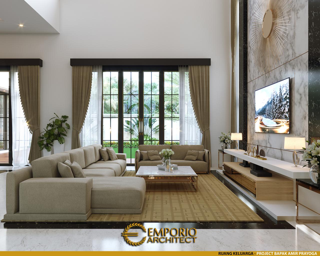 Desain Ruang Keluarga Rumah Mediteran 2.5 Lantai Bapak Amir Prayoga di Malang, Jawa Timur 8