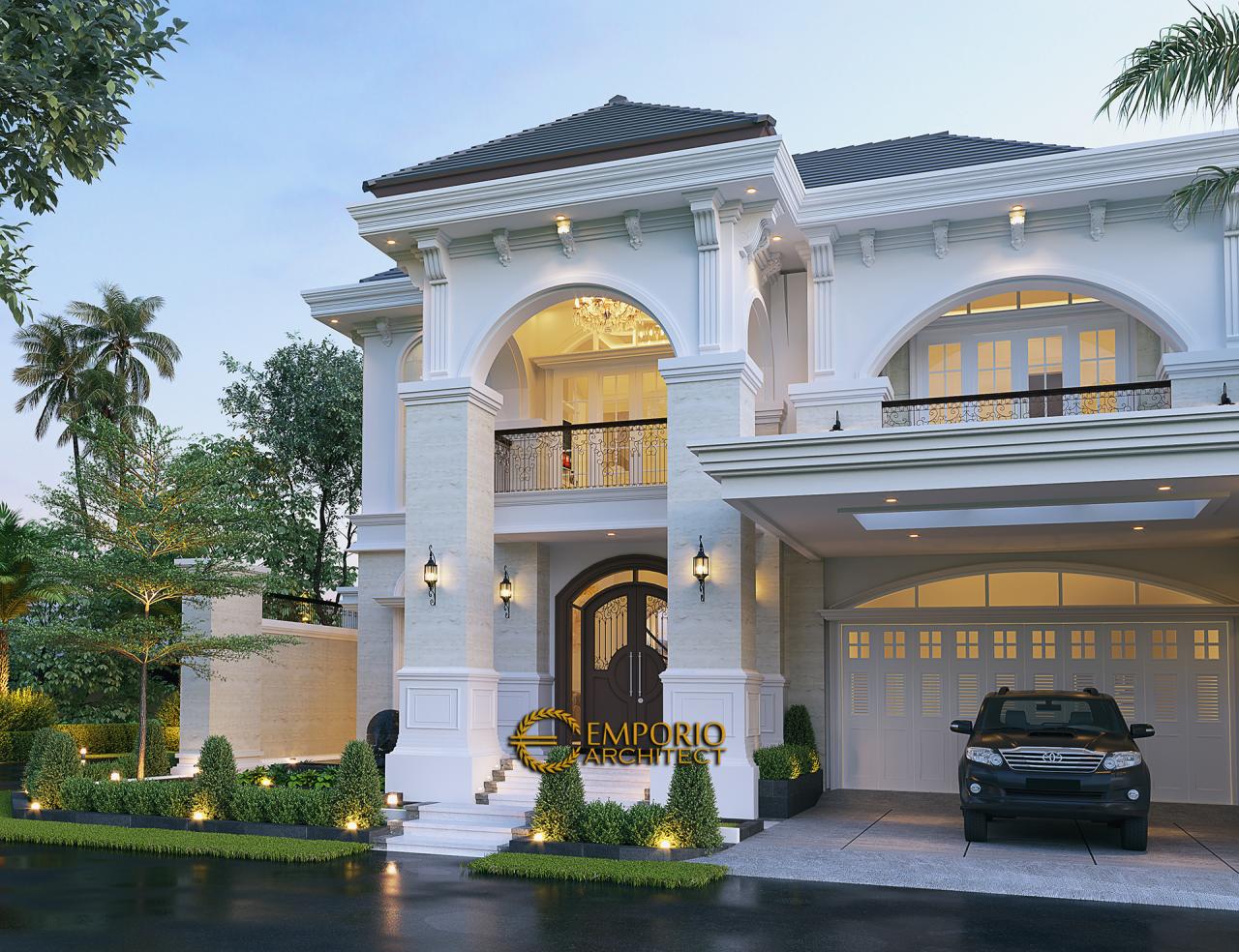 Desain Tampak Depan Rumah Mediteran 3 Lantai Bapak Zudi di Solo (Surakarta), Jawa Tengah 2