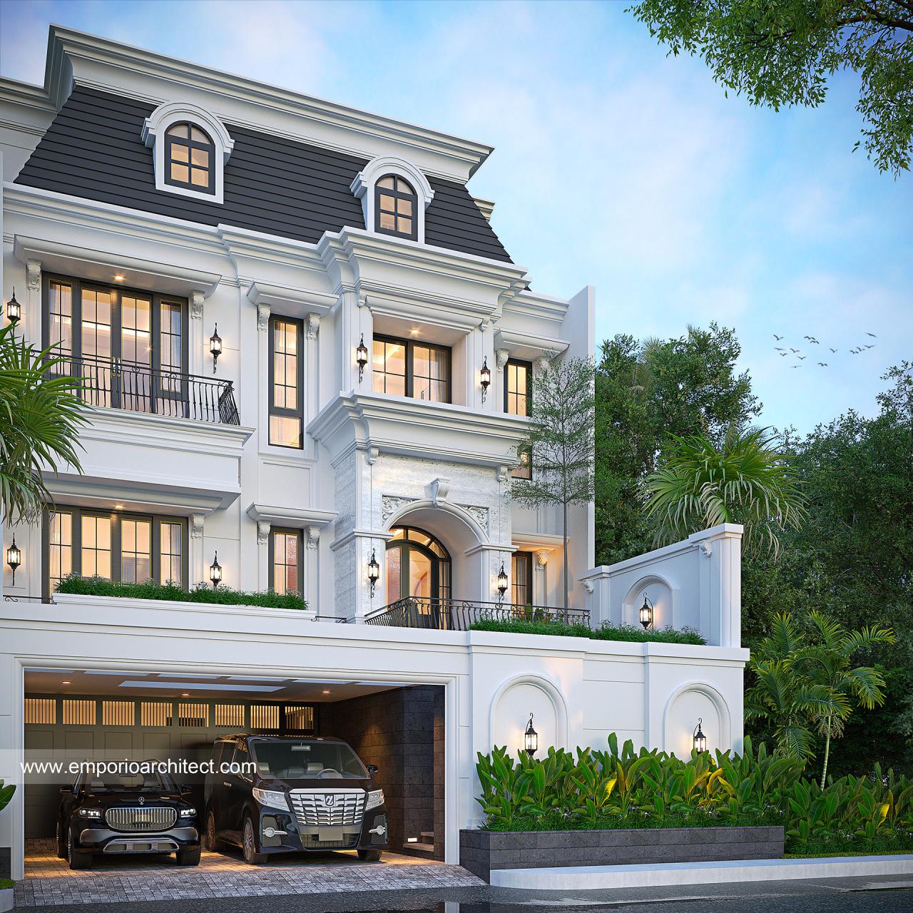 Image Mrs. HN 1663 Mediterranean Classic House 4 Floors Design - Bandung