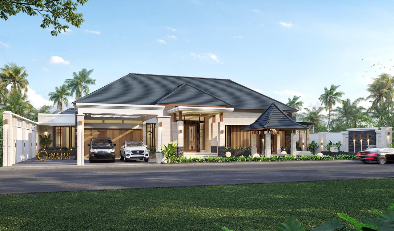 Desain rumah modern 1 lantai milik Bapak Malik di Sragen, Jawa Tengah