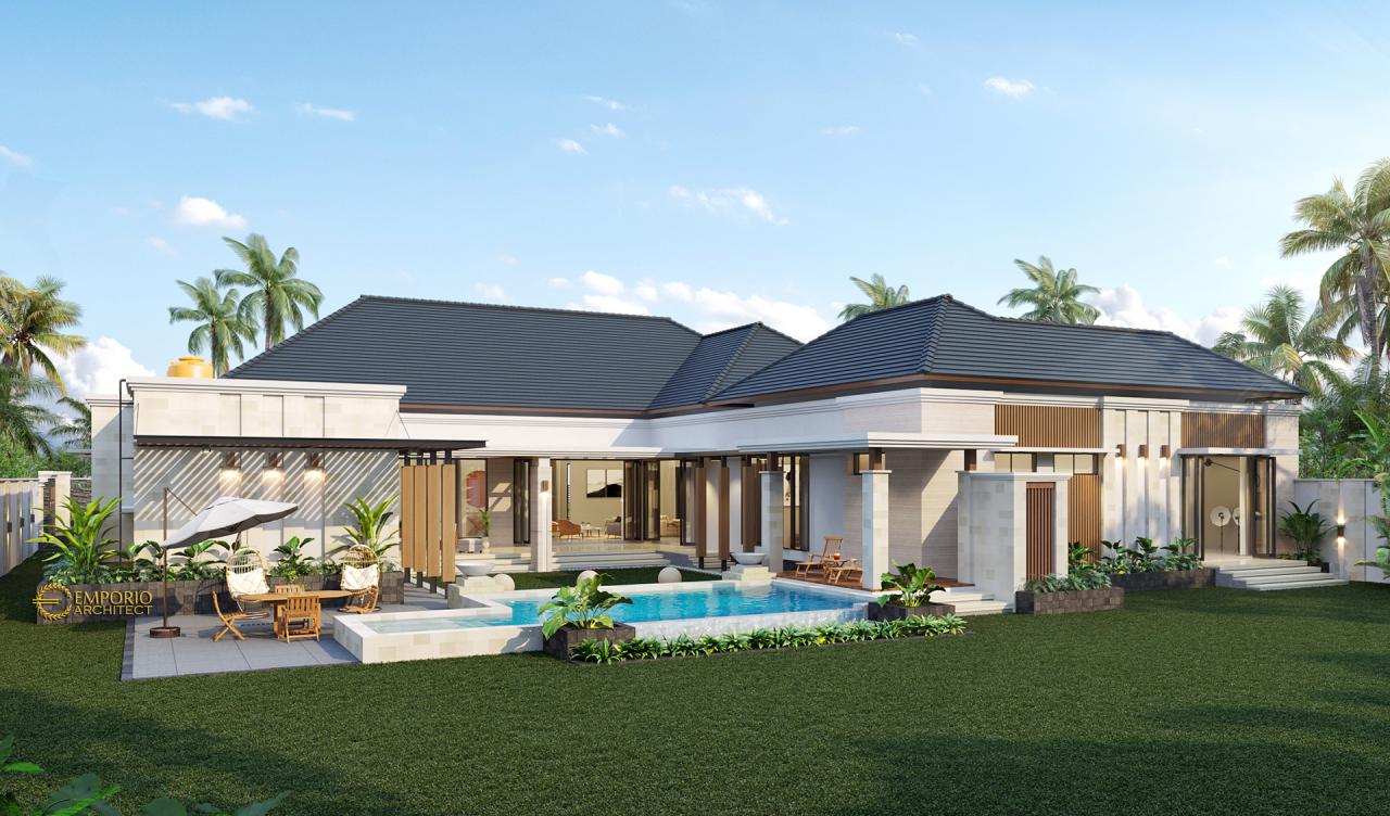 Desain Tampak Belakang Rumah Modern 1 Lantai Bapak Malik di Sragen, Jawa Tengah 2