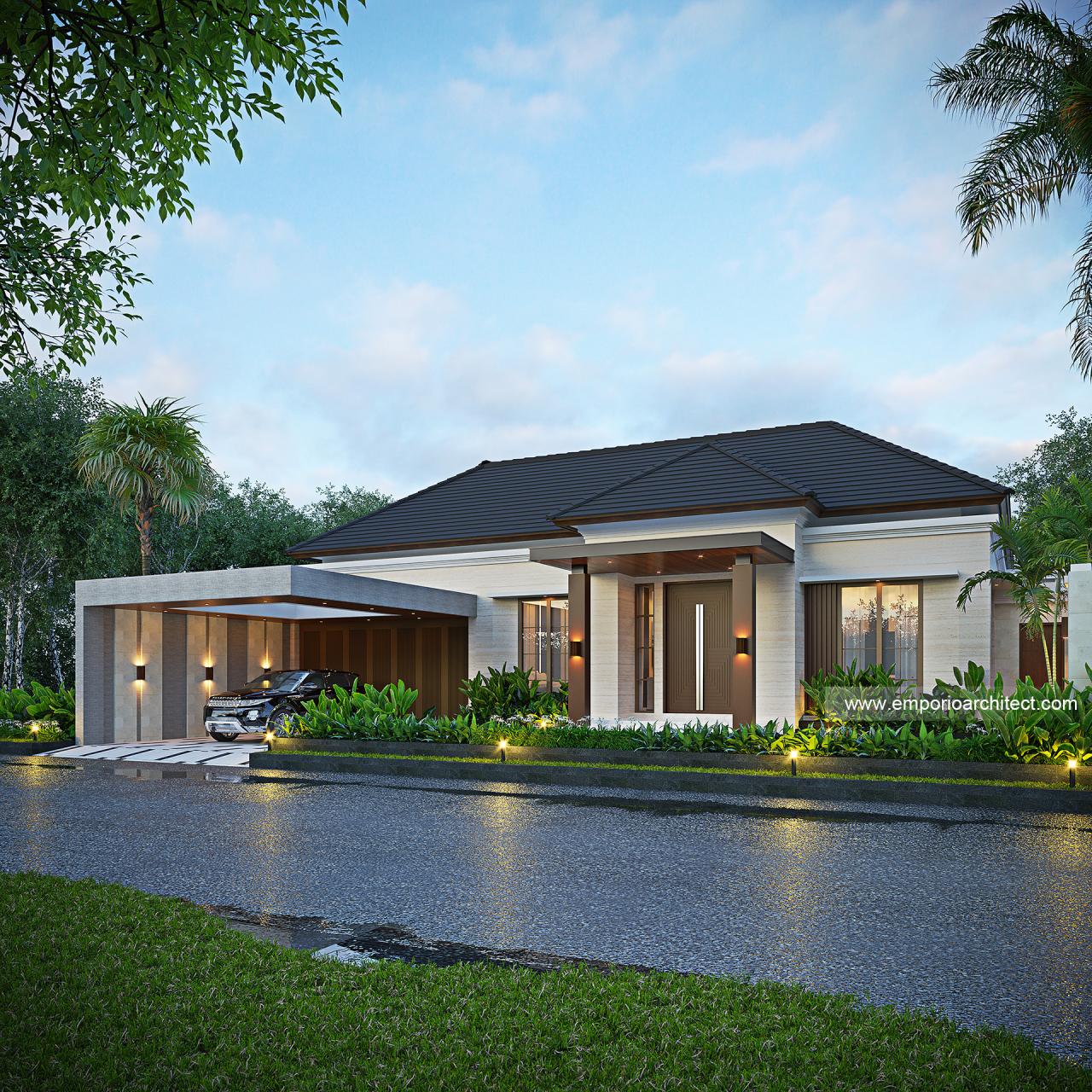 Desain Rumah Modern 1 Lantai Bapak RTM 1547 di Sumatera Utara