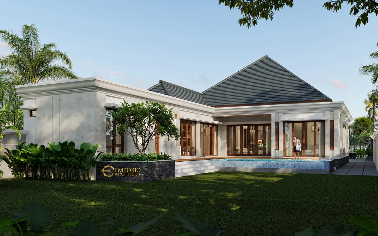Desain Tampak Belakang 1 Rumah Villa Bali Modern 1 Lantai Bapak Ivan di Pangkalan Bun, Kotawaringin Barat, Kalimantan Tengah 3