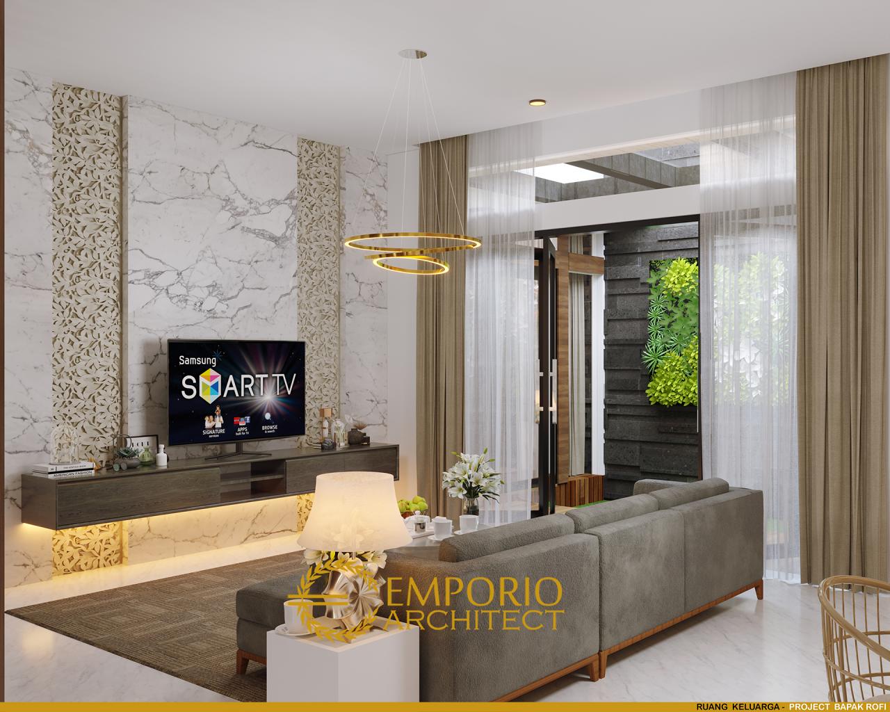 Desain Ruang Keluarga 2 Rumah Modern 1 Lantai Bapak Rofi di Medan, Sumatera Utara 6