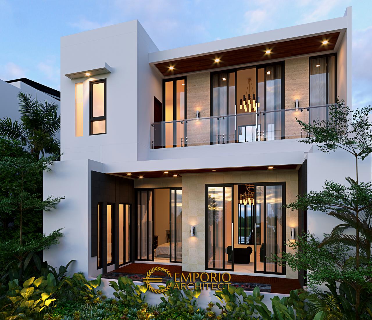 Desain Tampak Belakang Rumah Modern 2 Lantai Bapak Johan di Depok, Jawa Barat 2