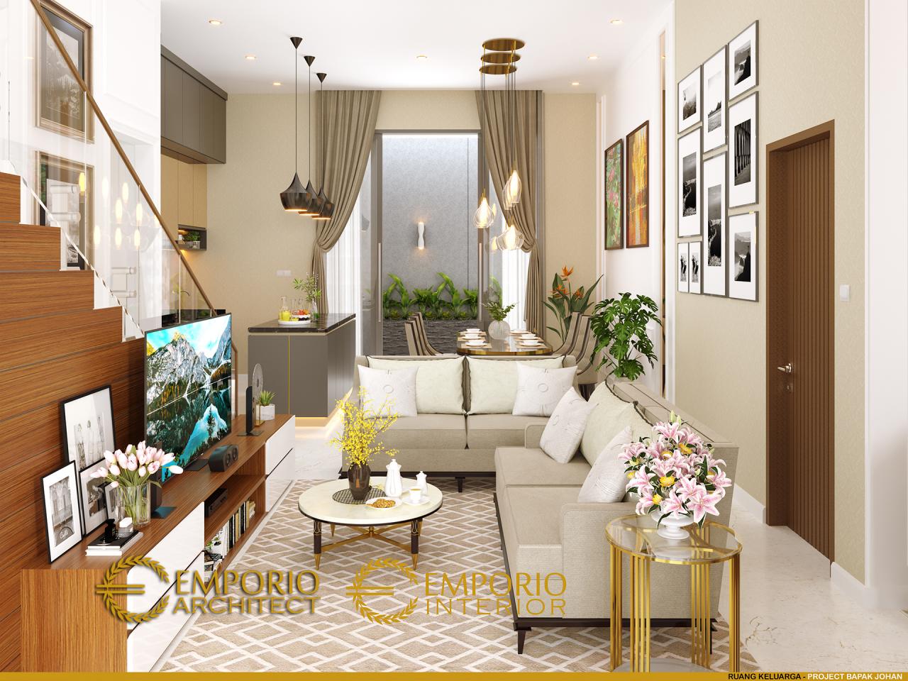 Desain Ruang Keluarga Rumah Modern 2 Lantai Bapak Johan di Depok, Jawa Barat 4