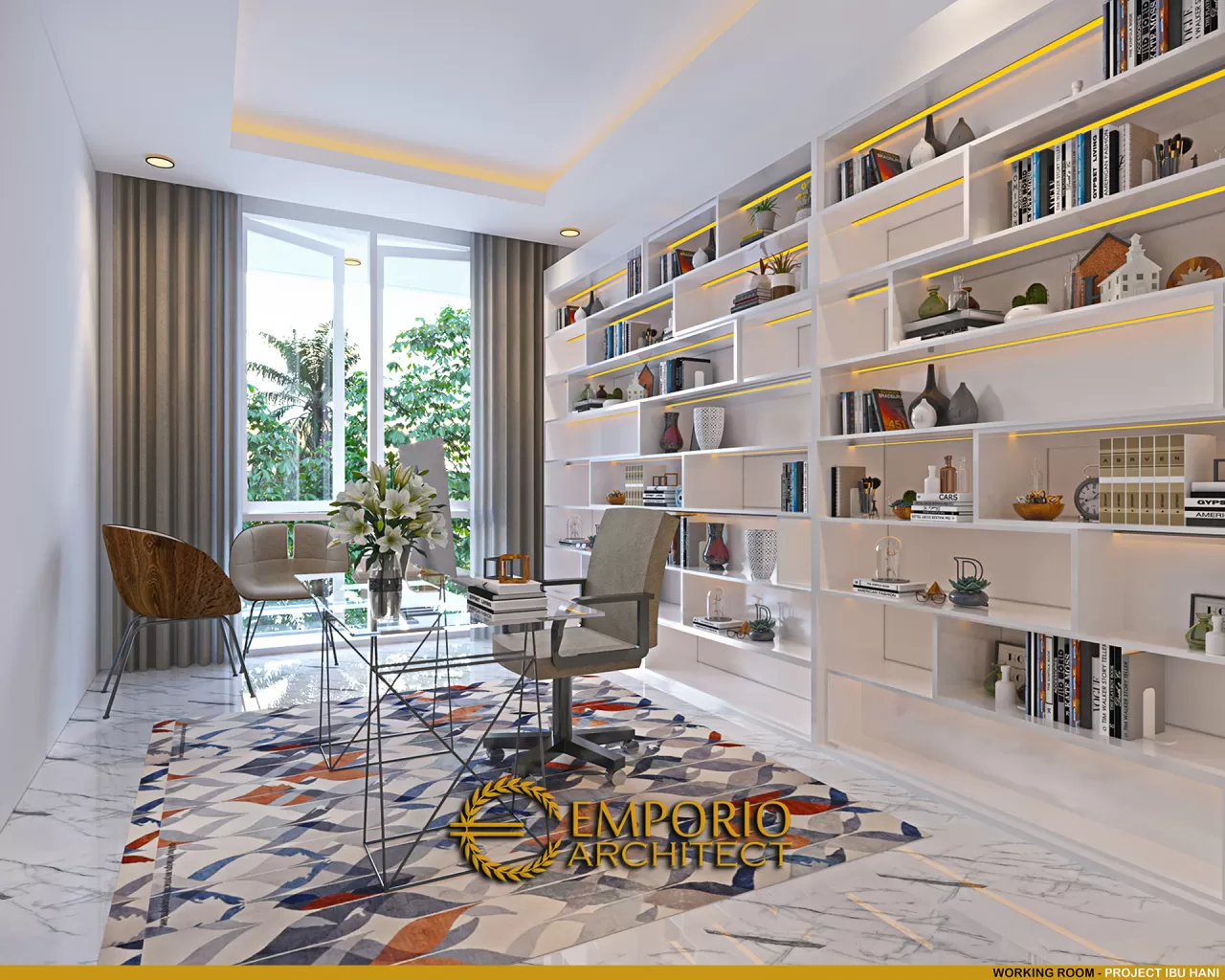 Desain Ruang Kerja Rumah Modern 2 Lantai Ibu Hani di Bogor, Jawa Barat 14394
