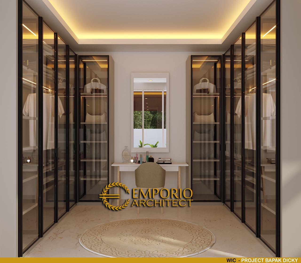 Desain Walk In Closet Rumah Modern 2 Lantai Bapak Dicky di Palu, Sulawesi Tengah 8