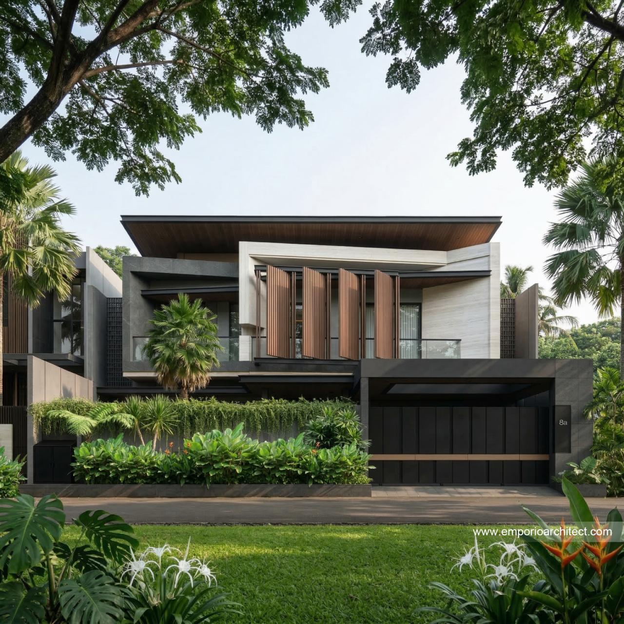 Gambar Desain Rumah Modern 2 Lantai Bapak MZA 2312 di  Sulawesi Selatan