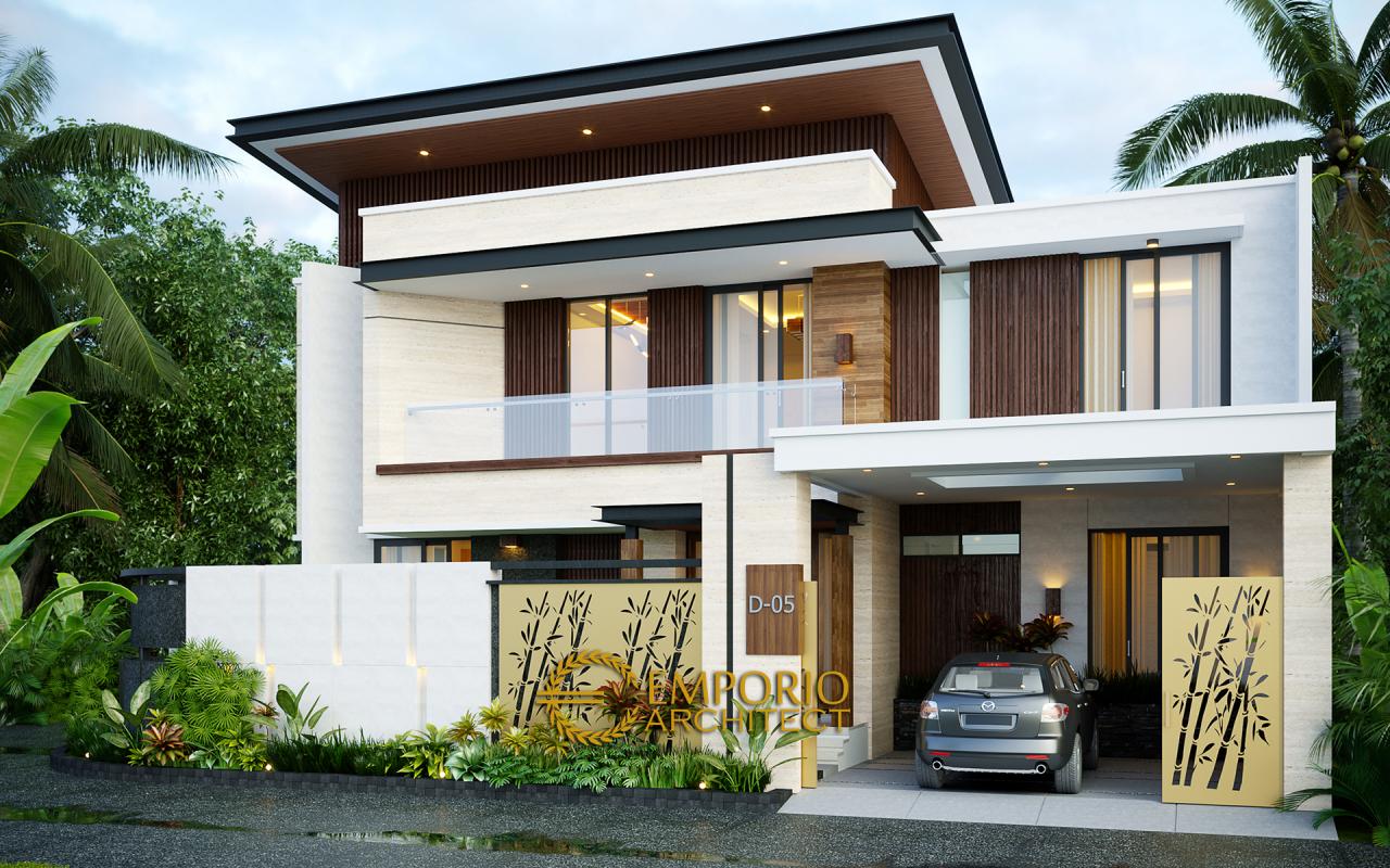Desain Rumah Modern 2 Lantai Bapak Danny di Malang, Jawa Timur - Tampak Depan 1