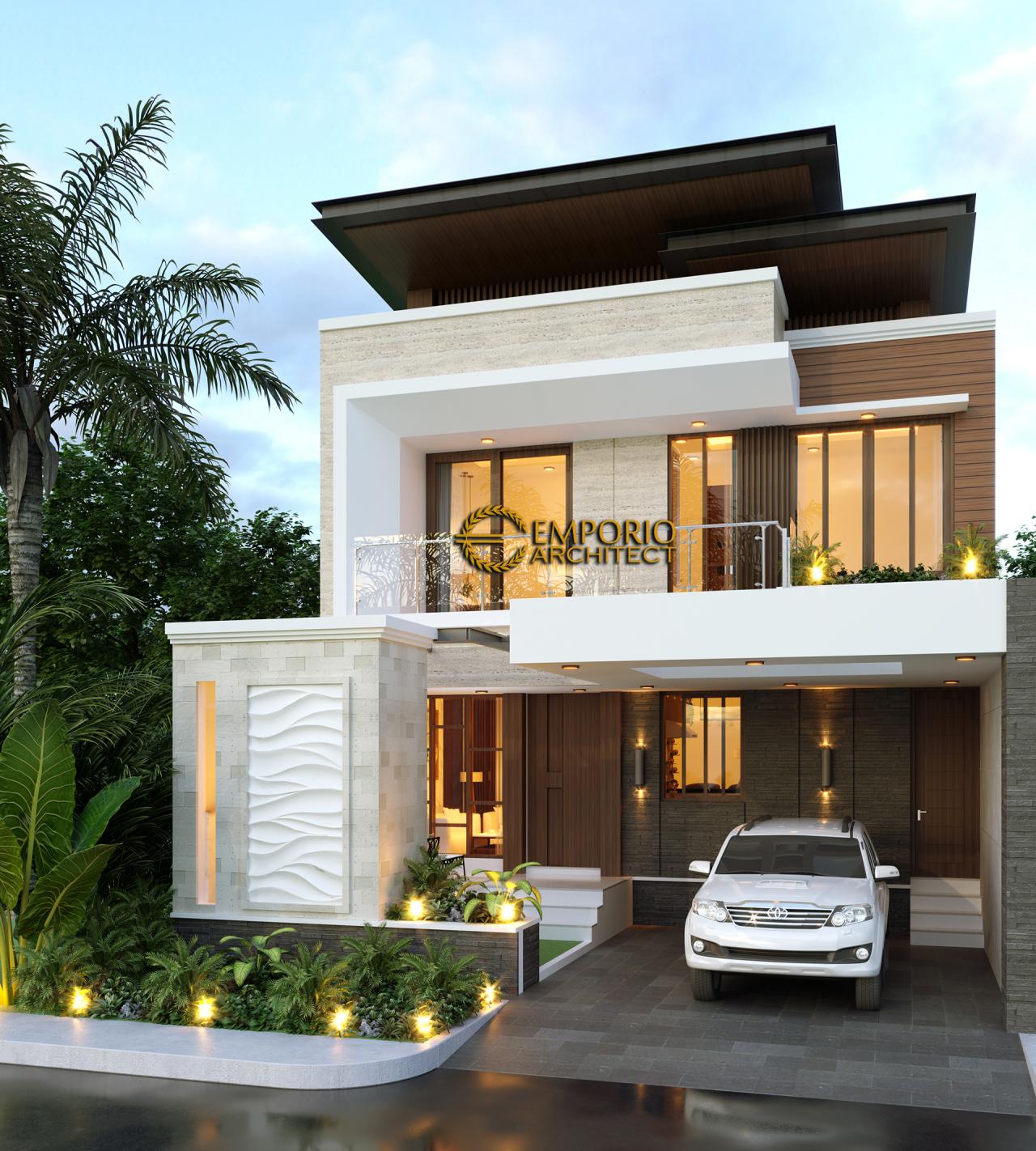 Desain Rumah Modern 2 Lantai Bapak Zulfic di Palangka Raya, Kalimantan ...