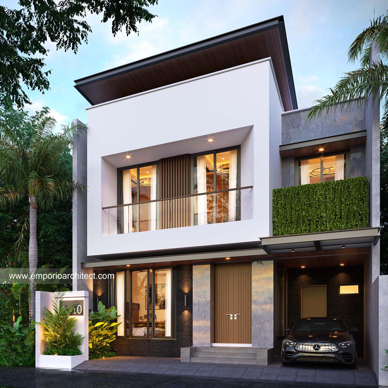 Desain Rumah Modern 2 Lantai Ibu FLA 1371 di Jakarta Barat