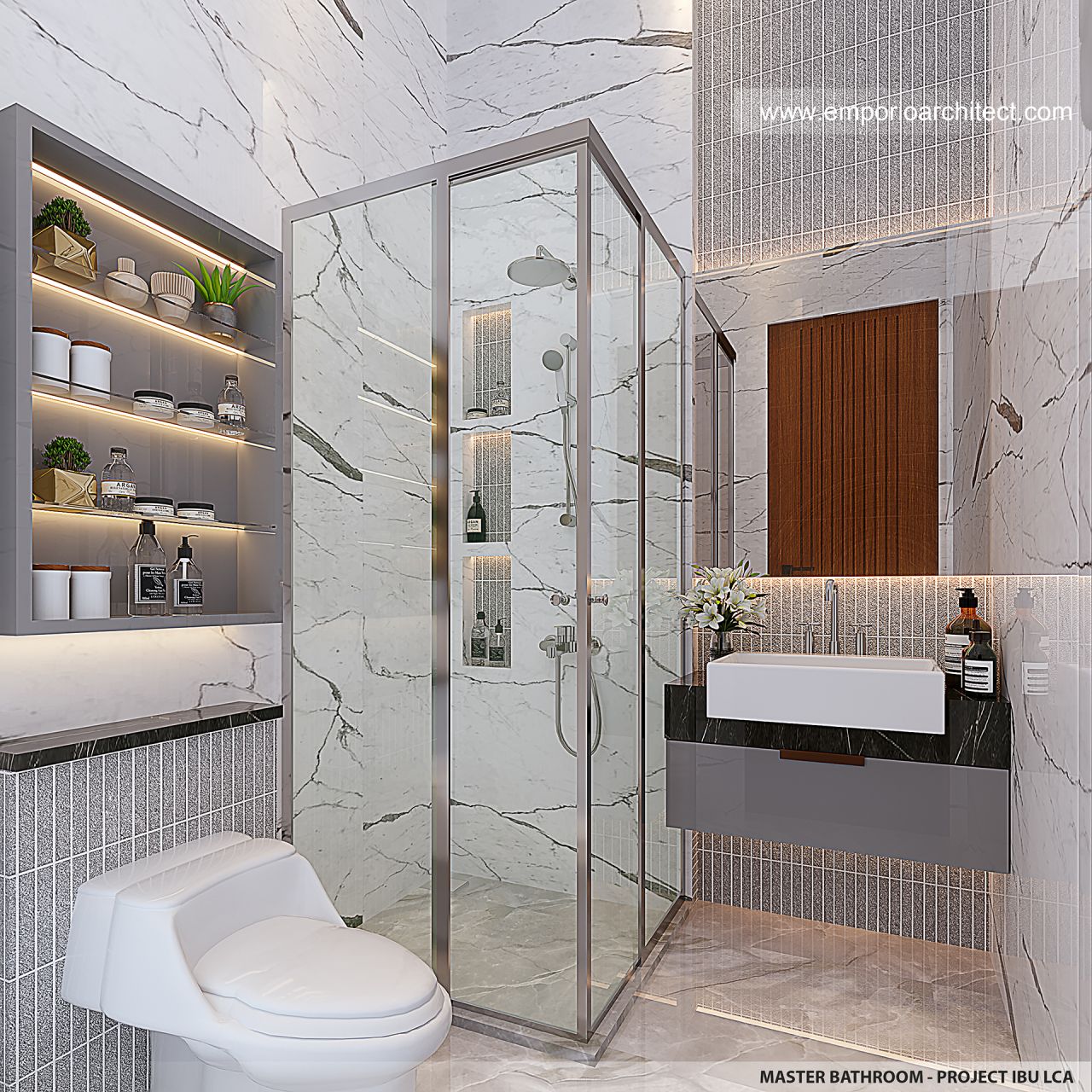 Mrs. LCA 1954 Modern House 2 Floors Design - Tangerang 43053 - Bathroom ...