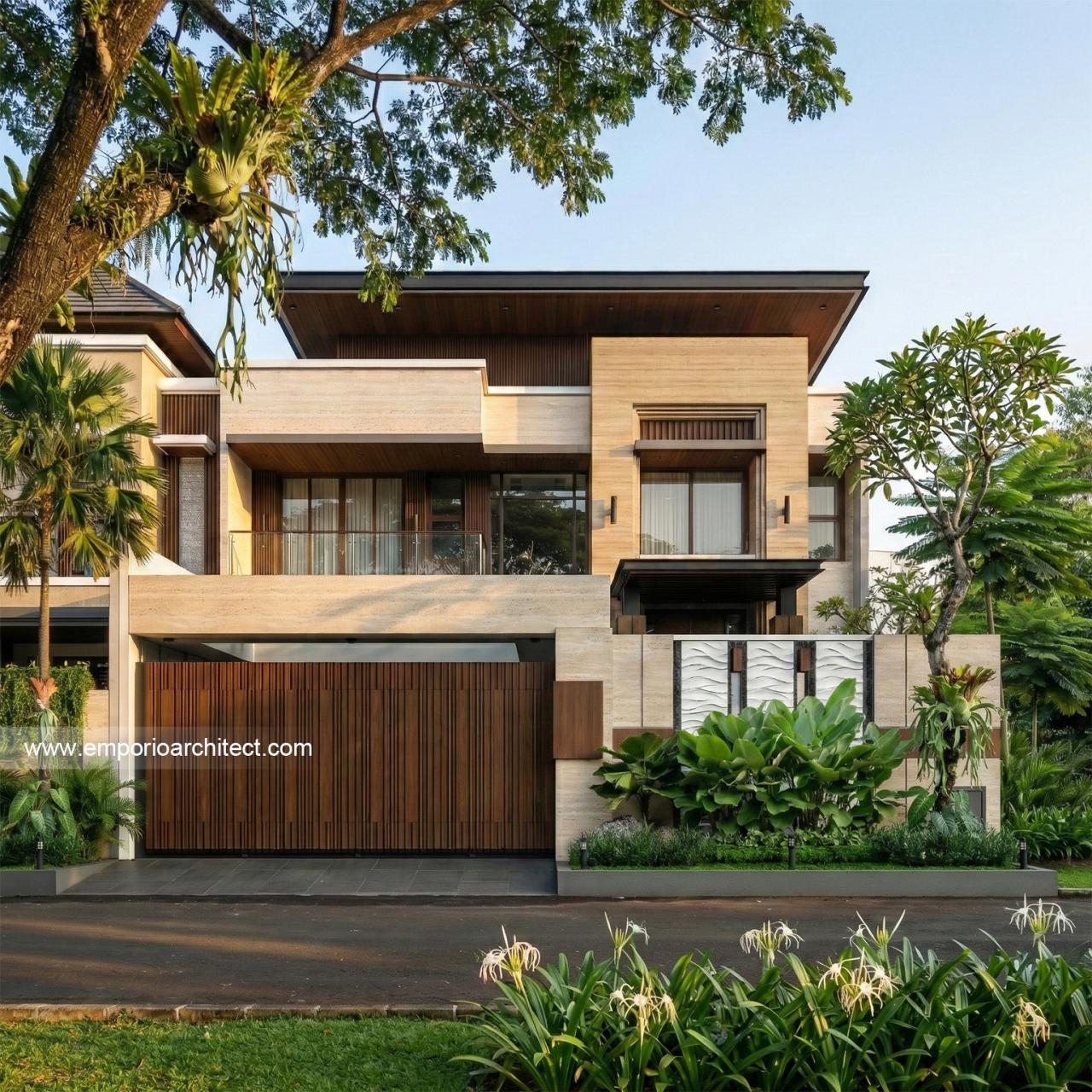 Gambar Desain Rumah Modern 2 Lantai Bapak JHN 1434 di  Surabaya