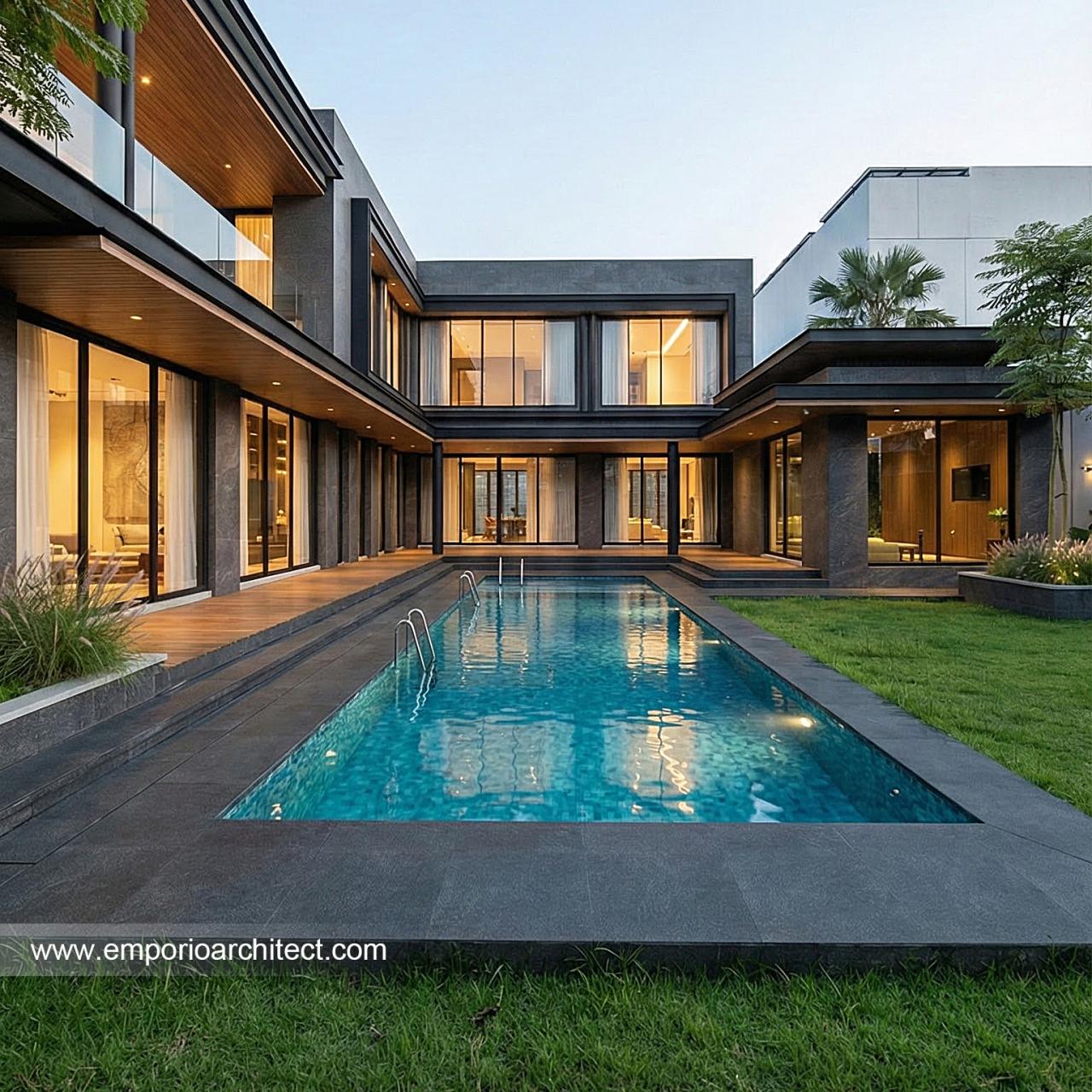 Desain Rumah Modern 2 Lantai Ibu MT 2248 di Jambi