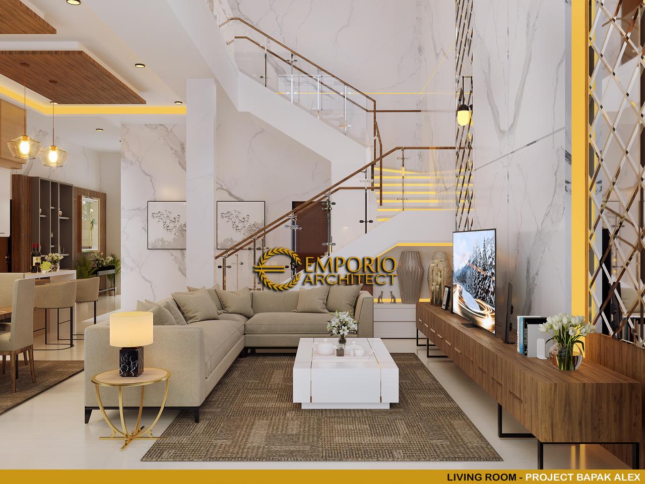 Desain Ruang Keluarga Rumah Modern 2 Lantai Bapak Alex di Jakarta Barat 7