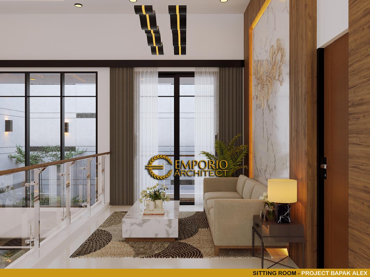 Desain Ruang Duduk Rumah Modern 2 Lantai Bapak Alex di Jakarta Barat 10