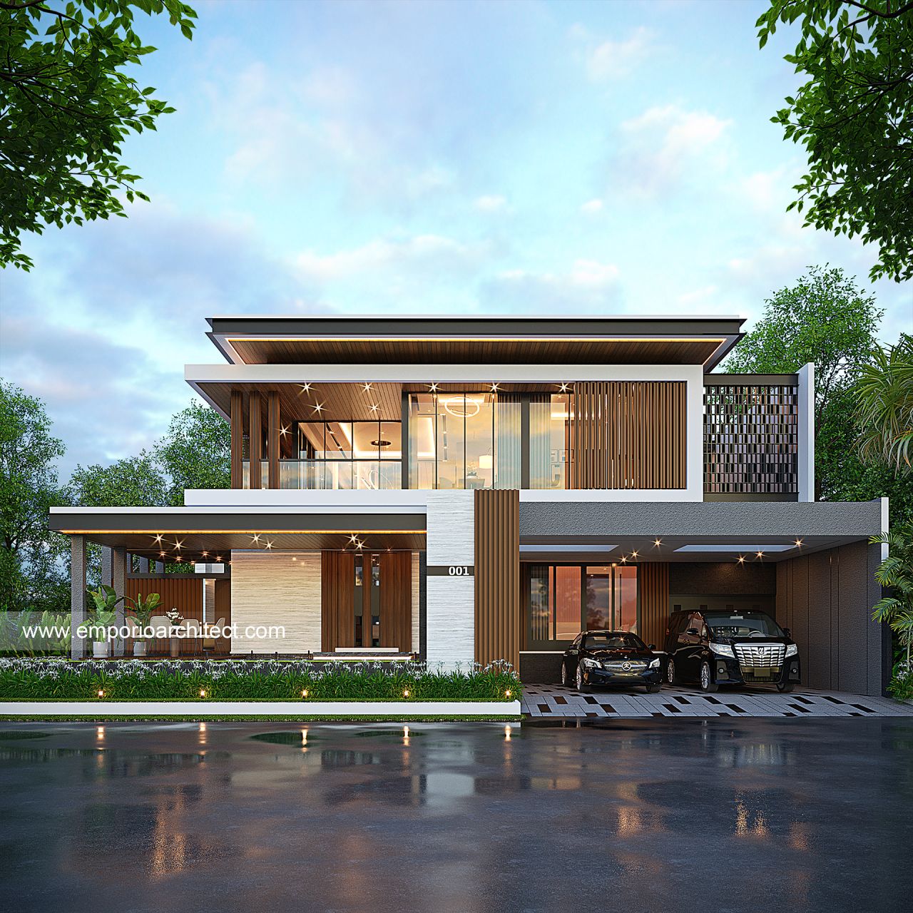 Mr. YDJ 1752 Modern House 2 Floors Design - Jakarta