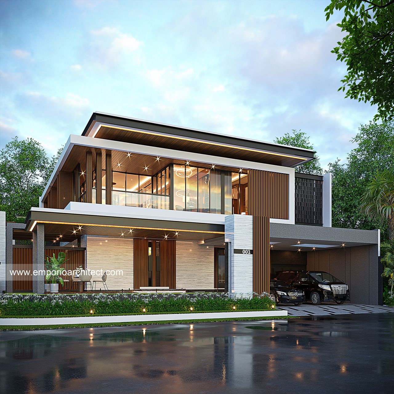 Mr. YDJ 1752 Modern House 2 Floors Design - Jakarta 37414 - Modern