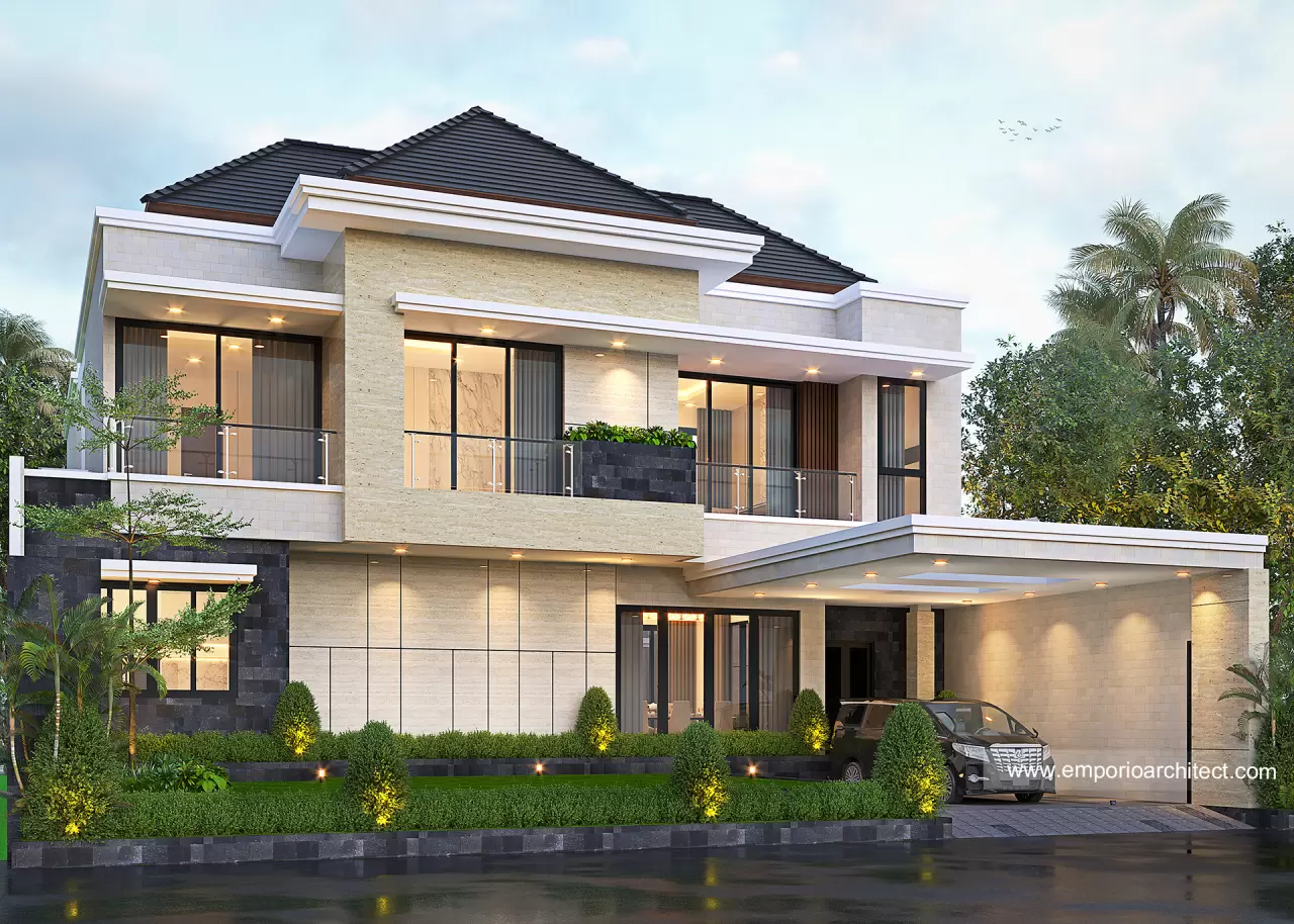 Desain Tampak Belakang Rumah Modern 2 Lantai Bapak Dekky di Kepulauan Riau 23633