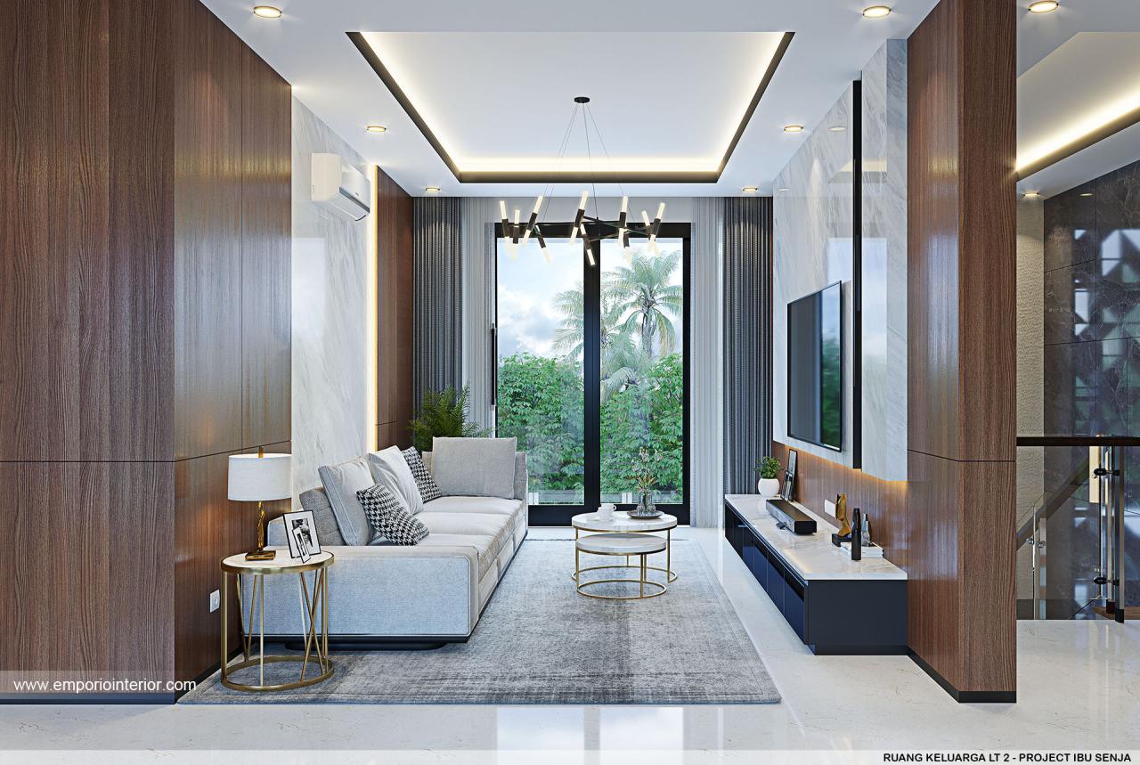 Desain Ruang Keluarga Lantai 2 Rumah Modern 2 Lantai Ibu Senja di