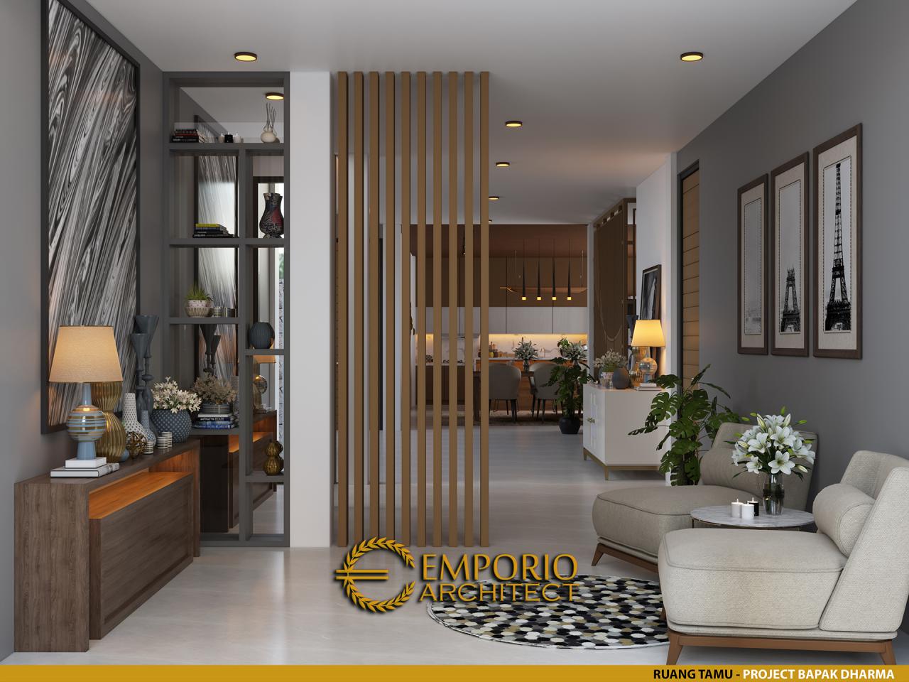Desain Ruang Tamu Rumah Modern 2 Lantai Bapak Dharma di Bekasi, Jawa Barat 6