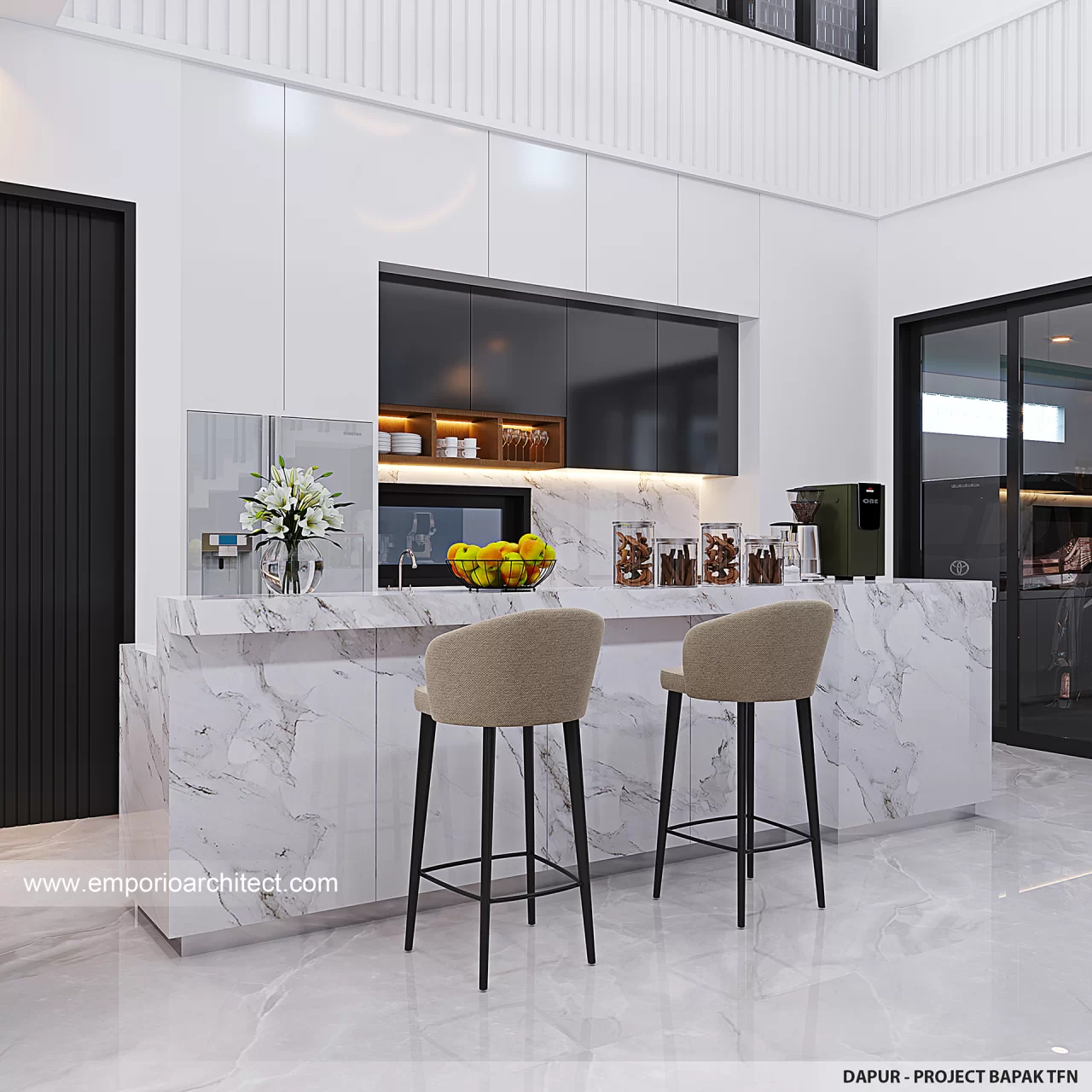 Desain Dapur Rumah Modern 2 Lantai Bapak TFN di Purwakarta 39083