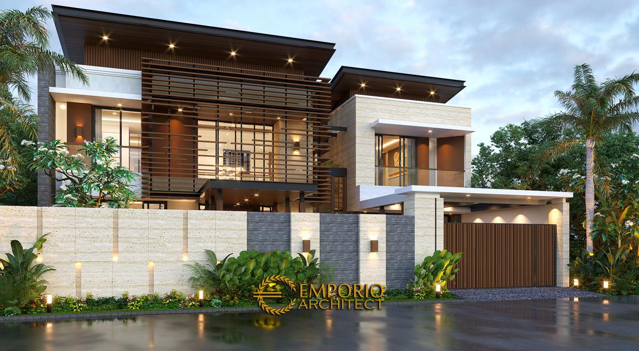 Desain Tampak Depan Dengan Pagar Rumah Modern 2 Lantai Bapak Fatah di Blora, Jawa Tengah 3