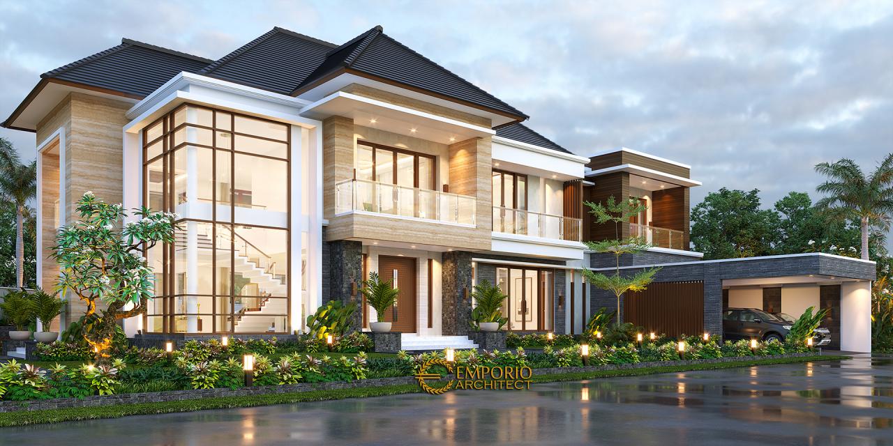 Desain Tampak Depan 2 Rumah Modern 2 Lantai Ibu Lucy di Medan, Sumatera Utara 2