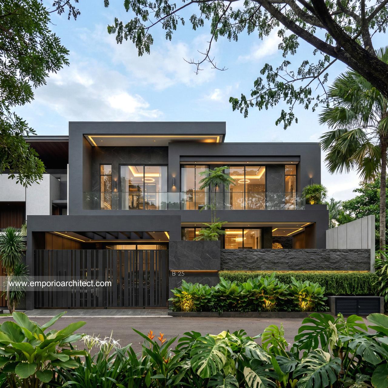 Gambar Desain Rumah Modern 2 Lantai Bapak ISN 2345 di  Pontianak